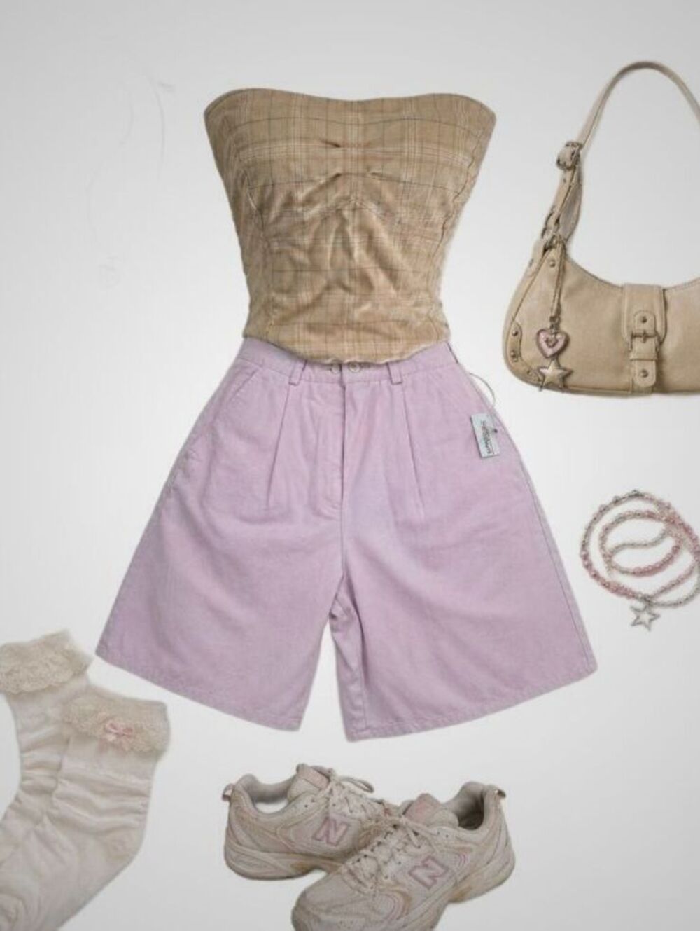 VTG 90’s pink Bermuda Shorts old money preppy high waist euro vacation sz 2 NWT